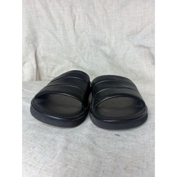 Vince Olina Black Slide Leather Sandals Size 10 EU 40 - Picture 8 of 10